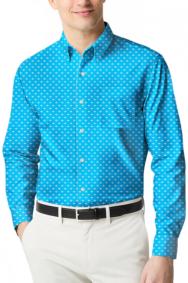 Stylish Men's Business Polo with a Subtle All Over Micro Prints