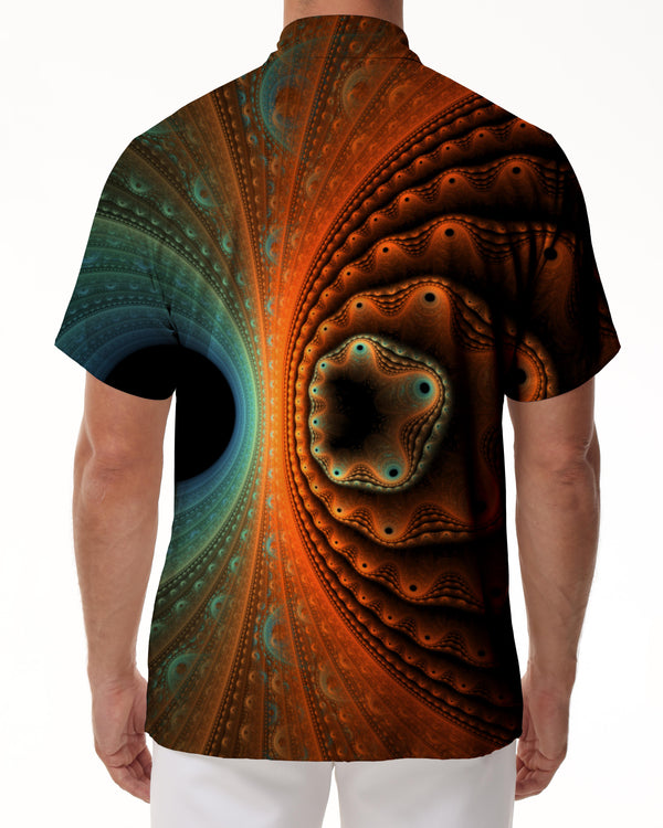 
Abstract Colorful Regular Fit 3D Printed Men's Lapel Casual Short Sleeve Leisure Travel Button Top
                