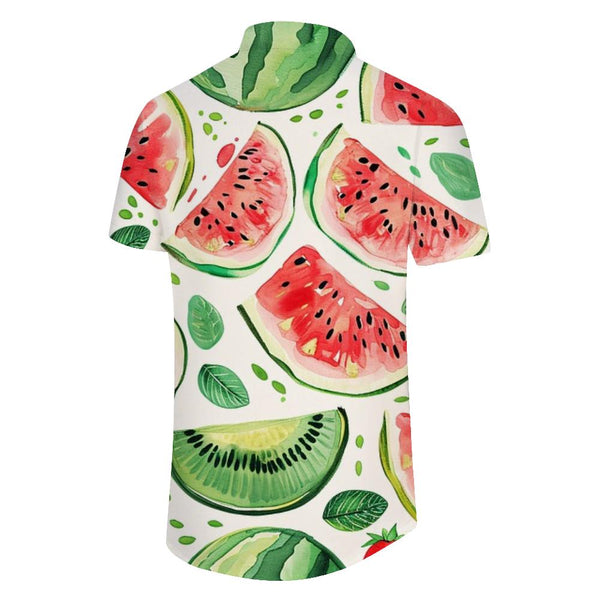 
Watercolor Fruit Watermelon Slice Shirt Hawaiian Casual Short Sleeve Shirt Pattern Button Shirt Short Sleeve
                