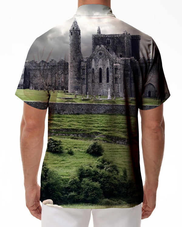 
Qatar fashion personality men's summer travel button shirt casual short sleeve Xiawei 3d print pattern
                