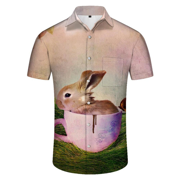 
Men's casual loose holiday party Easter tropical Hawaiian fashion regular style seaside beach short sleeves
                