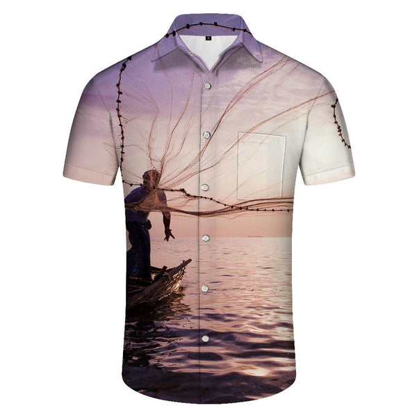 
Fishnet Mens Hawaiian Shirt Short Sleeve Summer Shirt Beach Classic Shirt Printed Casual Regular Fit
                