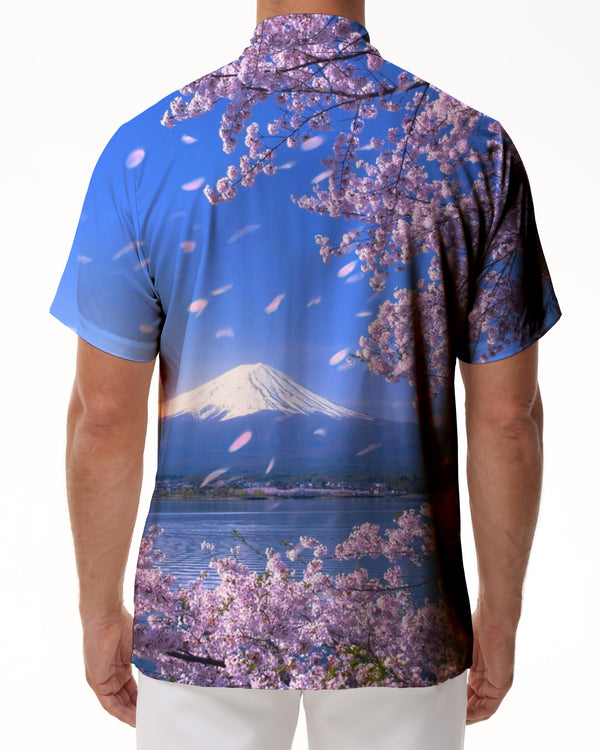 
Japan Fuji Snow Mountain Cherry Blossom Tree Beautiful Flower Rain Digital Printing Men's Casual Street Daily Travel Hawaii Tropical Four Seasons Resort Beach Clothing
                