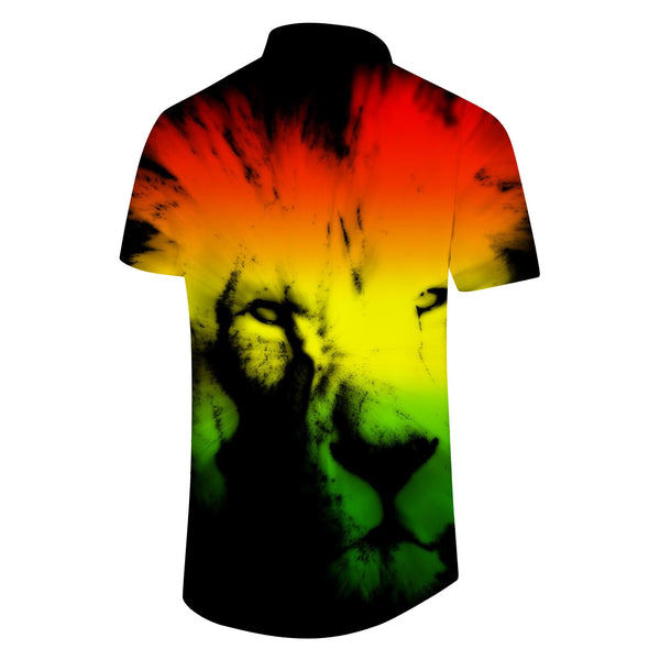 
Digital Impression Art Abstract Animal Pattern Black Lion 3D Printing Summer Men's Short Sleeves Suitable for Loose Casual Outdoor
                
