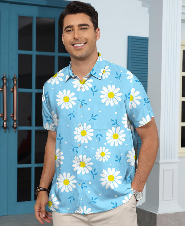 
Hawaiian Shit for Men Beach Summer Mens Buton Down Short Sleeve Shit Tropical Vacation Casual Clothes
                