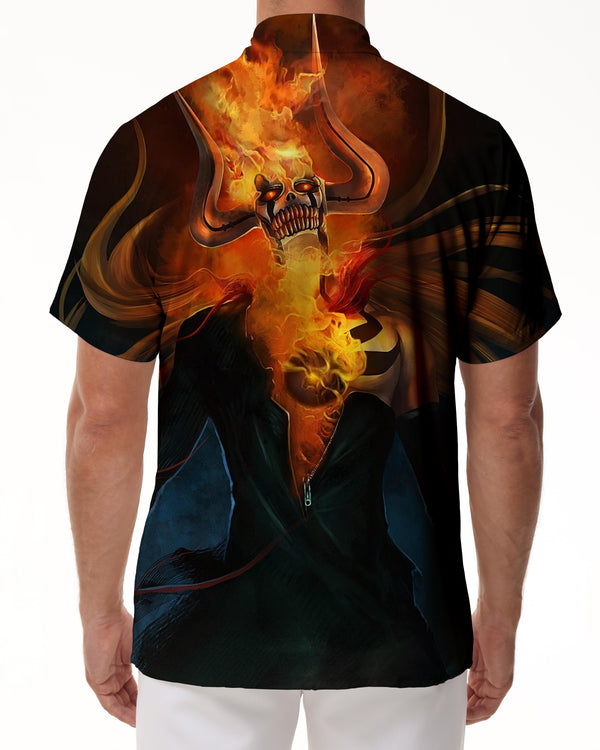 
Wicked Hell Cool Fashion Men's Casual Daily Street Loose Short Sleeve Tropical Short Sleeve Button-down Beach Hawaiian Shirt
                