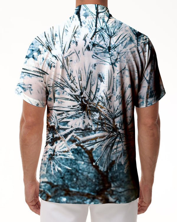 
Men's 3D digital printing pattern tropical four seasons Hawaii button-down lapel pockets daily travel simple loose style shirt men's
                