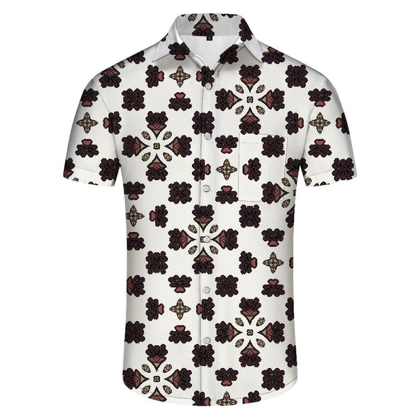 
Beach Party Mens Black and White Floral Shirt Top
                