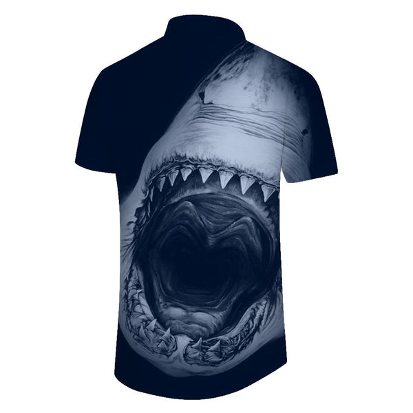
Deep Sea Four Seasons Summer Fashion Men's Short Sleeve Hawaiian Shirt 3D Animal Shark Printed Casual Shirt Beachwear
                
