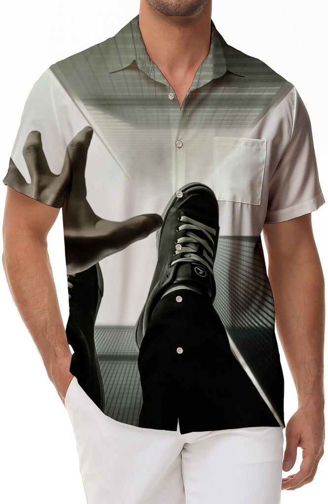Extreme Sports Printed Men's Casual Short Sleeve Shirt Hawaiian Vacation Leisure Tropical Resort Beach Clothing