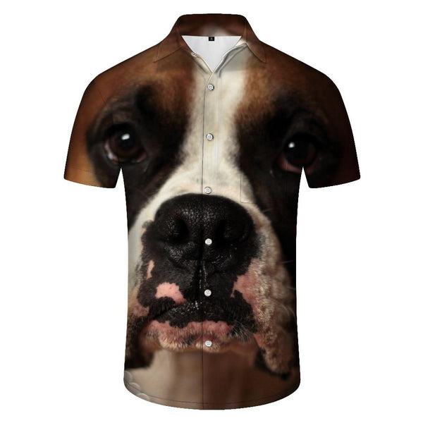 
3D Printed Animal Pattern Funny Fun Fashion Cool Short Sleeve Shirt Men's Button Lapel Casual Loose Tropical Top
                