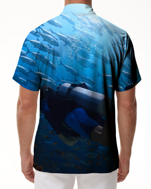 
Underwater World Fish Diving Casual Loose Men's Short Sleeve Shirt Hawaiian Tropical Summer Short Sleeve Shirt Beach
                