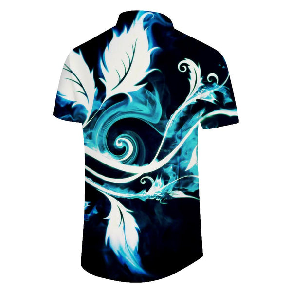 
Hawaiian Shirt Short Sleeve Button Beach Rainforest Men's Printed Shirt for Breathable
                
