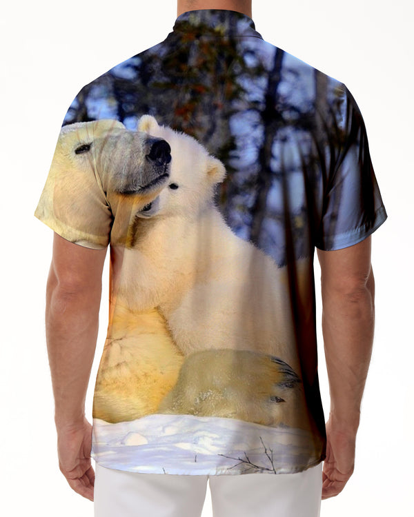 
Short Sleeve Button Down Vacation Polar Bear Mens Fashion Shirt Comfortable Hawaiian Shirt Mens Casual Vintage
                