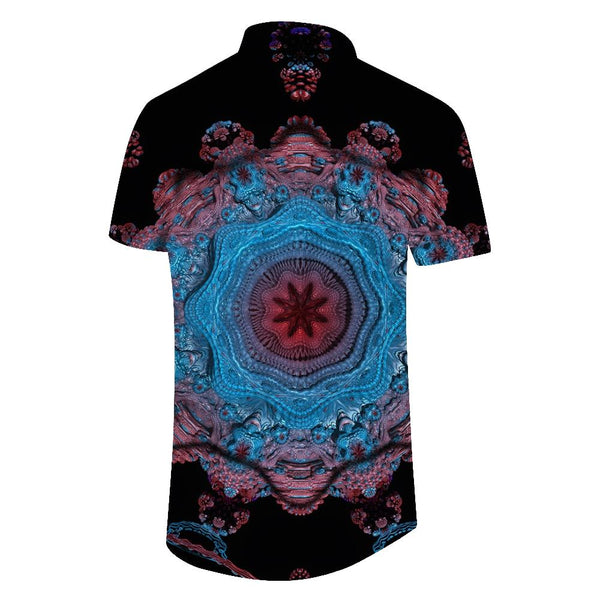 
Polyester embroidery print pattern casual shirt men's tropical rainforest fashion comfortable breathable Hawaiian short-sleeved shirt summer carnival
                