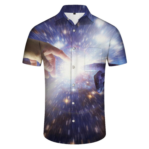 
Fantasy Crossing Button Casual Loose Summer Leisure Short Sleeve Tops Suitable for Outdoor Vacation Home Travel Beach
                