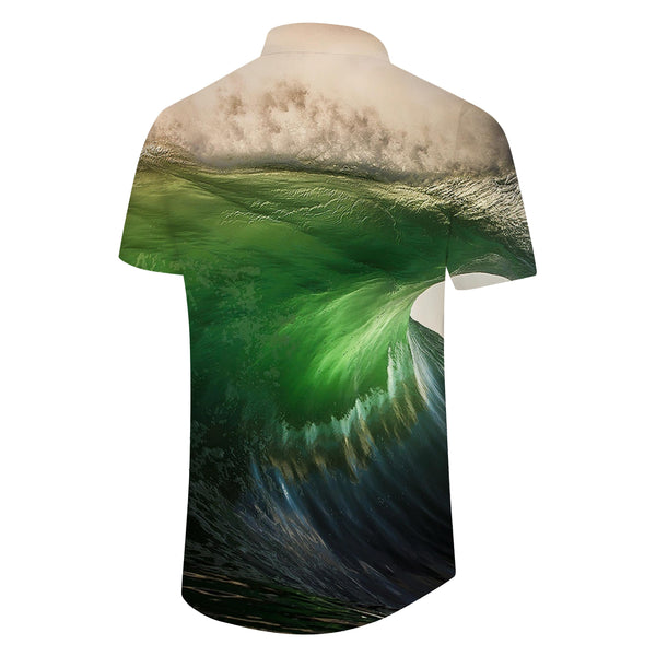 
Surf Regular Fit Camp Beach Shirt Top Hawaiian Button Shirt Ocean Green
                