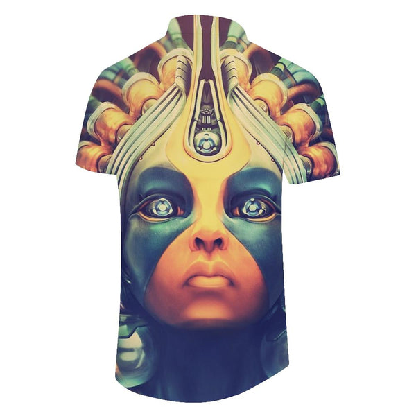 
Punk cartoon characters Men's casual shirts Hawaiian button print shirts fun shirts cool abstract rap tops
                