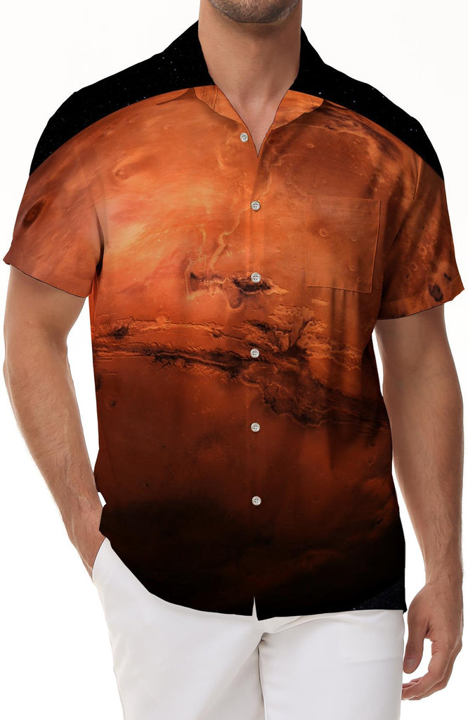 Casual Beach Shirt Summer Fashion Tropical Short Sleeve Shirt Hawaiian Button Lapel Pocket Men's Casual Short Sleeve Shirt Loose