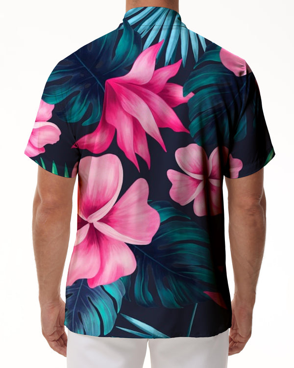 
Summer Vacation Beach Aloha Mens Short Sleeve Hawaiian Shirt Casual Floral Button Down Tropical Shirt
                