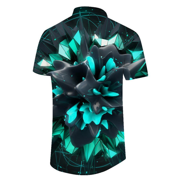
Abstract Personalized Art Flowers Fashion Print Button Pattern Hawaiian Shirt Men's 3D Printed Short Sleeve Shirt
                