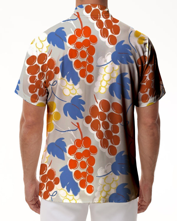 
Cute Grape Men's Button-Up Tropical Summer Short Sleeve Button-Up Casual Beach Shirt Tops
                