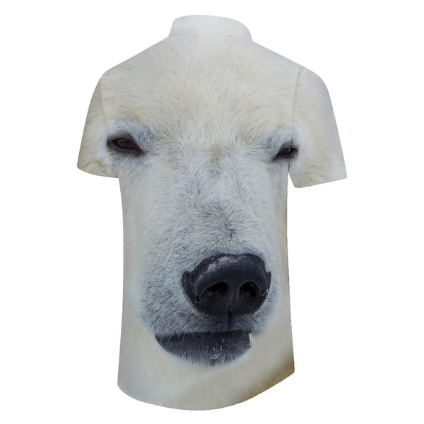 
Cold-blooded Cartoon Bear Pattern Short Sleeve Boys 3D Printed Cute Animal Shirt Summer Fashion Short Sleeve Lapel
                