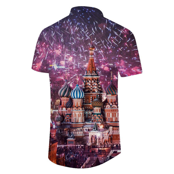 
St. Basil's Cathedral Russia 3D printed Hawaiian shirt men's fashion beach shirt style summer
                