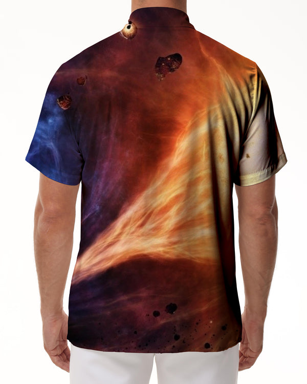 
Casual Beach Vacation Starry Night Men's Loose Everyday Street Casual Hawaiian Shirt Short Sleeve Button Shirt Tops
                