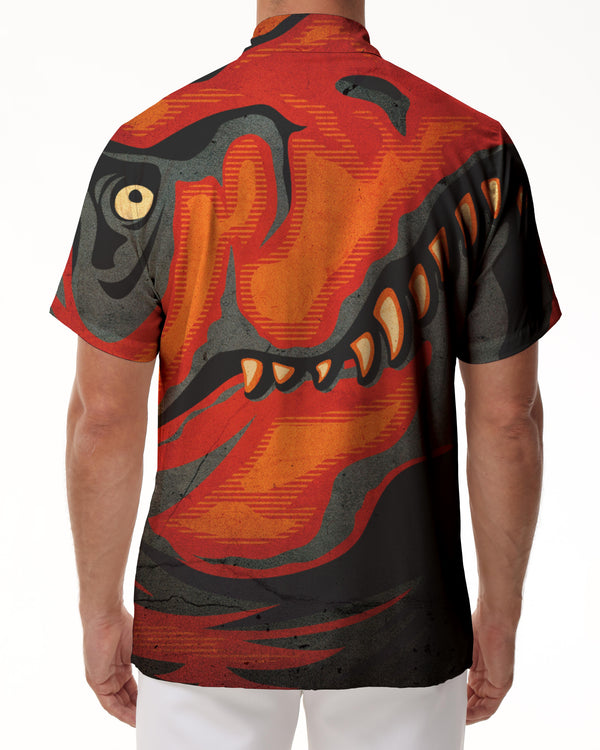 
Cartoon Dinosaur 3D Printed Short Sleeve Hawaiian Shirt Men's Casual Outdoor Clothing Street Clothes
                