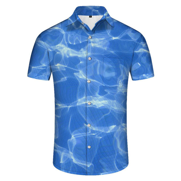 
Tropical Hawaiian Button Short Sleeve Lapel Beach Shirt Mens Hawaiian Shirt Blue
                