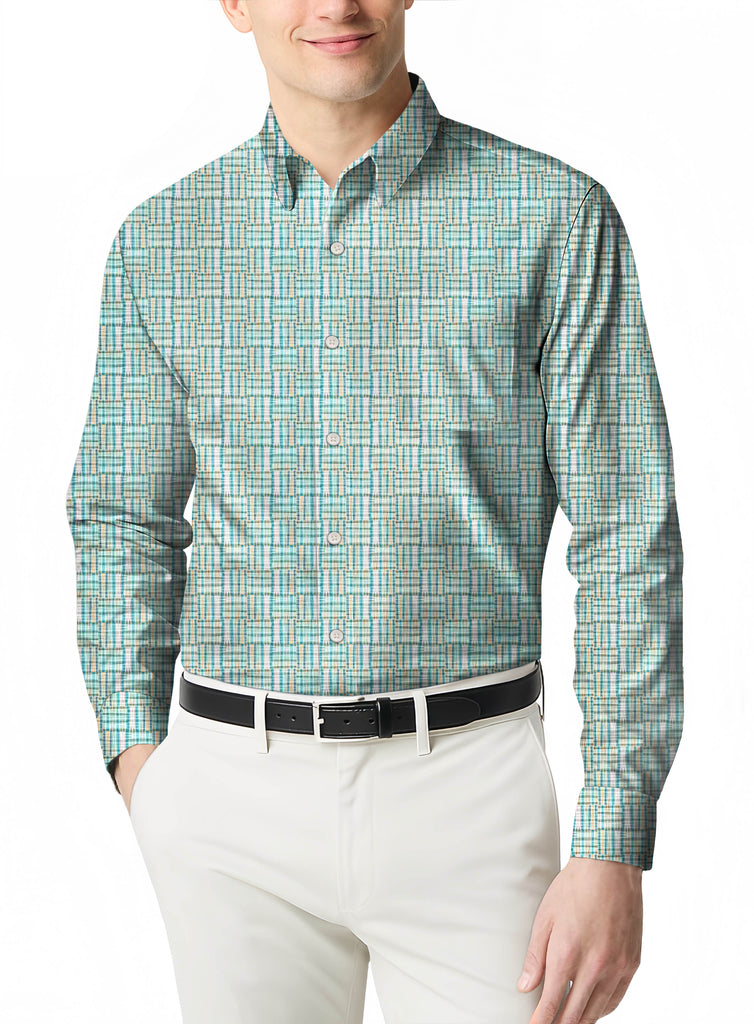 Soft Flannel Shirt for Men in a Classic Plaid Pattern with a Slim Fit