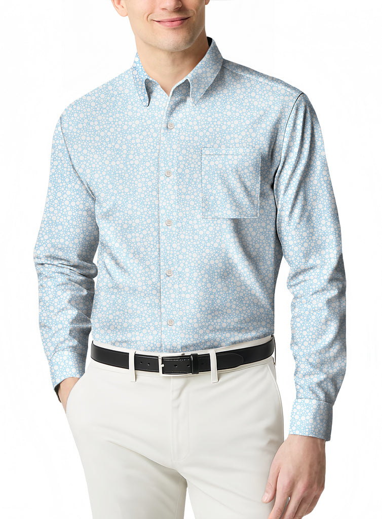 Casual Friday Polo for Men a Stylish Micro Print for the Office