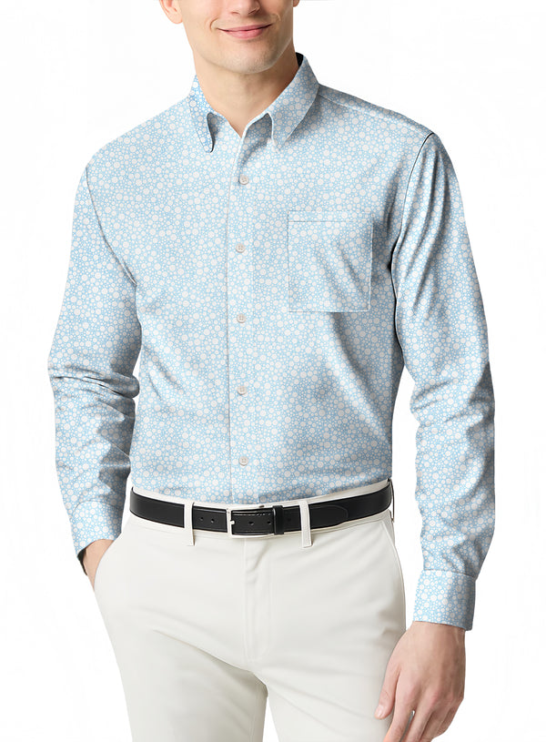 Casual Friday Polo for Men a Stylish Micro Print for the Office