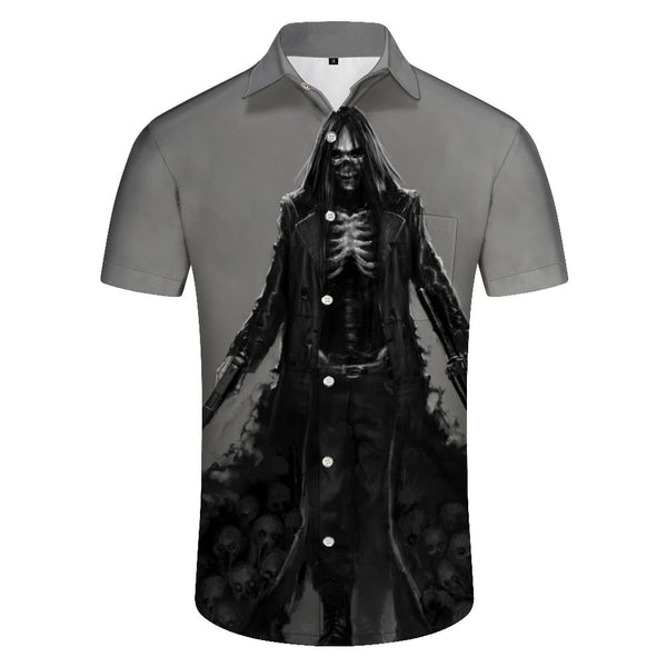 
Hell Devil Mens Hawaiian Casual Button Down Tropical Lapel Casual Summer Beach Shirt Short Sleeve
                