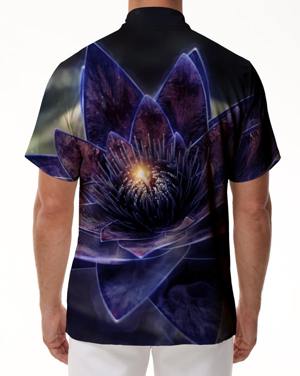 
Abstract Art Neon Flowers Men's Short Sleeve Shirt Casual Button Shirt Summer Tops with Pockets
                