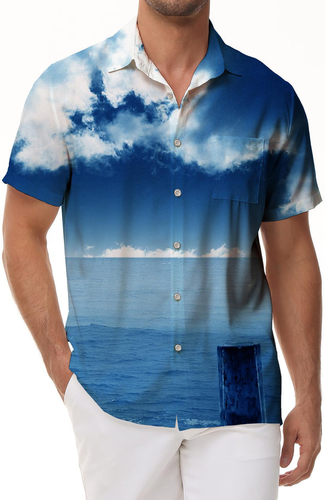 Hawaiian shirts for men casual comfortable breathable fashionable men's short sleeve shirts beach wear