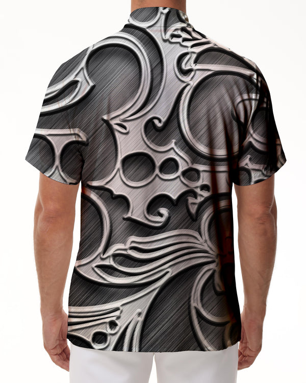 
HD abstract 3d print pattern tropical Hawaiian shirt men's Chinese casual short sleeve beach walk
                