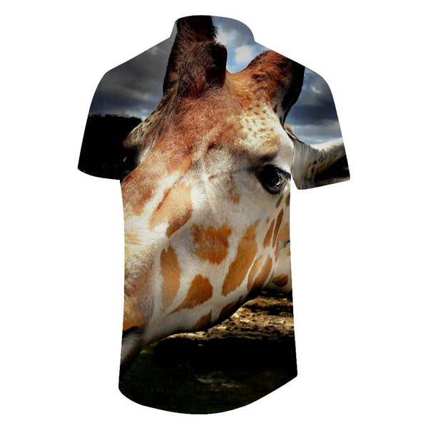 
New Men's Short Sleeve Hawaiian Shirt 3D Printed Beach Shirt Loose Shirt Vintage Men's Shirt
                