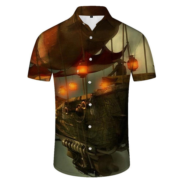 
Men's Loose Breathable Hawaiian Shirt Retro Short Sleeve Regular Shirt Retro Style Printed Fashion Tops
                