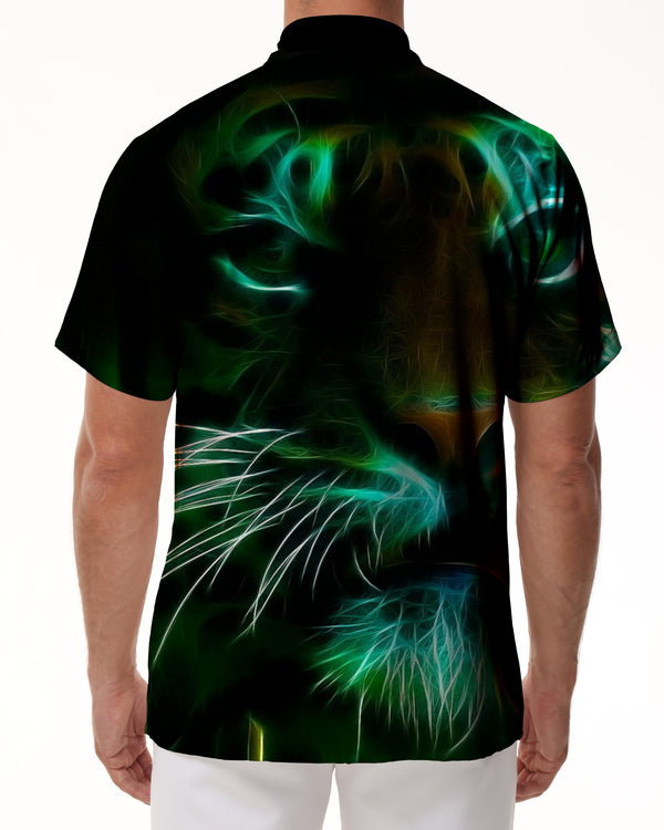 
Angry Tiger Casual Short Sleeve Lapel Shirt Short Sleeve Men's Breathable Slim Fit Top Hawaii Hot Sale Clothing
                
