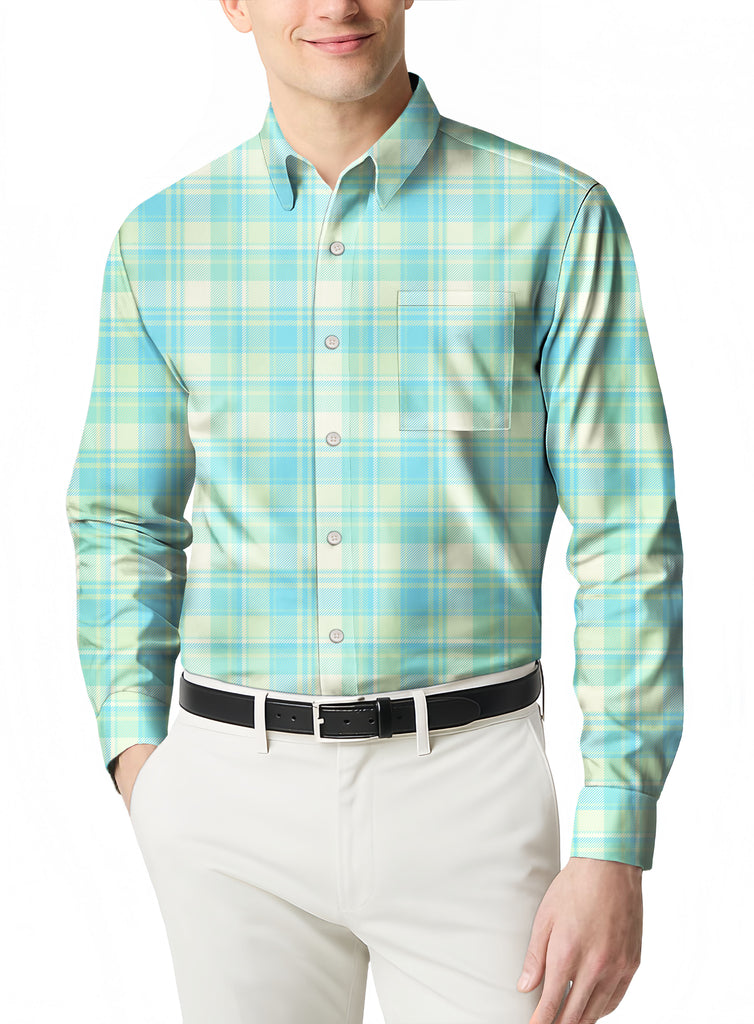 Classic Plaid Button-Up Flannel a Soft Cotton Long Sleeve with a Modern Slim Fit