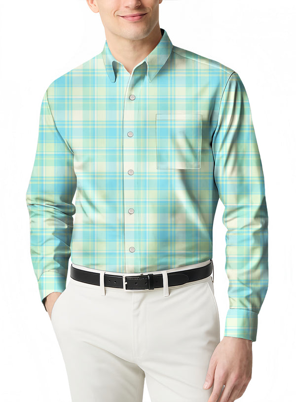 Classic Plaid Button-Up Flannel a Soft Cotton Long Sleeve with a Modern Slim Fit