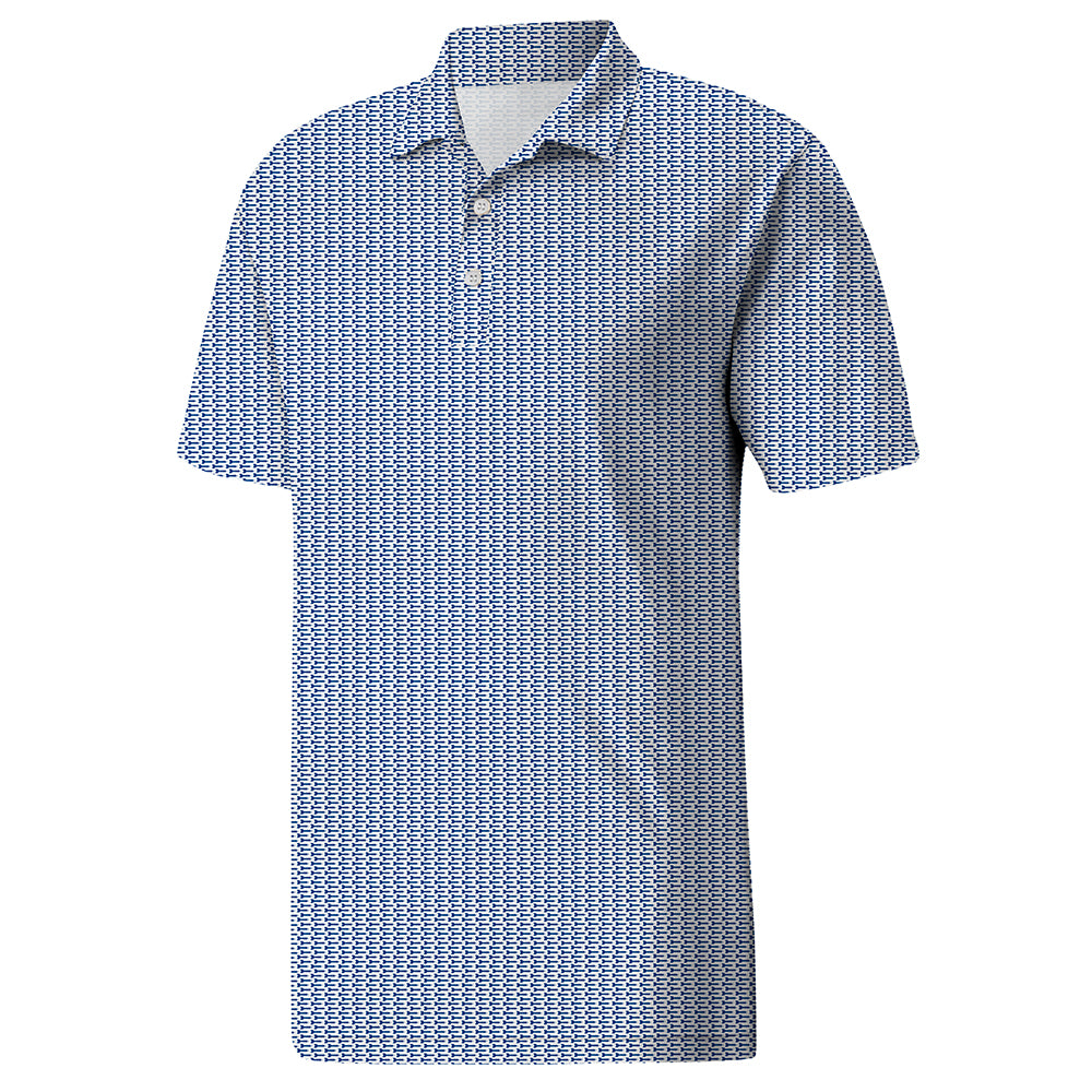 Men’s Blue Stripe Casual Polo Shirt for Office – Breathable Stretch, Comfortable Wear