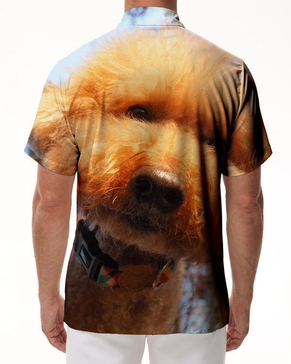 
Cocker Spaniel with Vintage American Flag Men's Hawaiian Shirt 3D Print Casual Short Sleeve Button-Down Shirt Short Sleeve
                