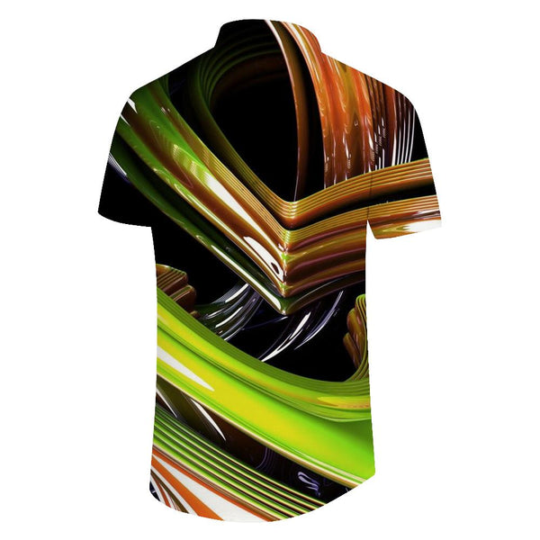 
Short Sleeve 3D Printed Mens Casual Vacation Summer Loose Fit Casual Button Hawaiian Shirt
                