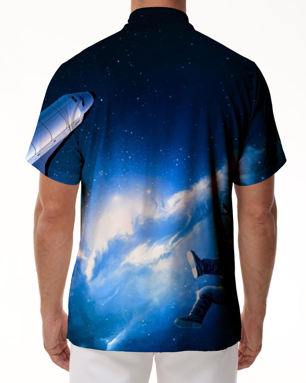 
Astronaut Floating Space Men's Shirt Short Sleeve Button Hawaiian Shirt Casual Shirt T-Shirt Top with Pockets
                