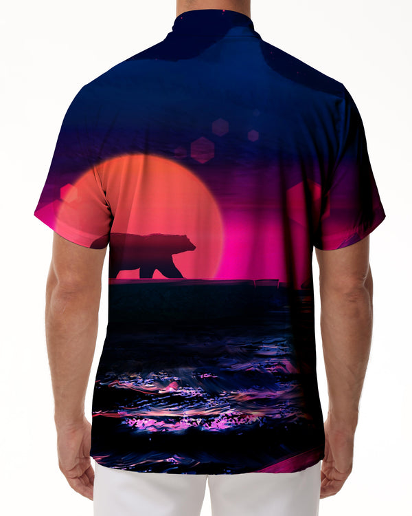 
Lonely Panda Mixed Color Sunset Men's Summer Casual Print Short Sleeve Shirt Hawaiian Rainforest
                
