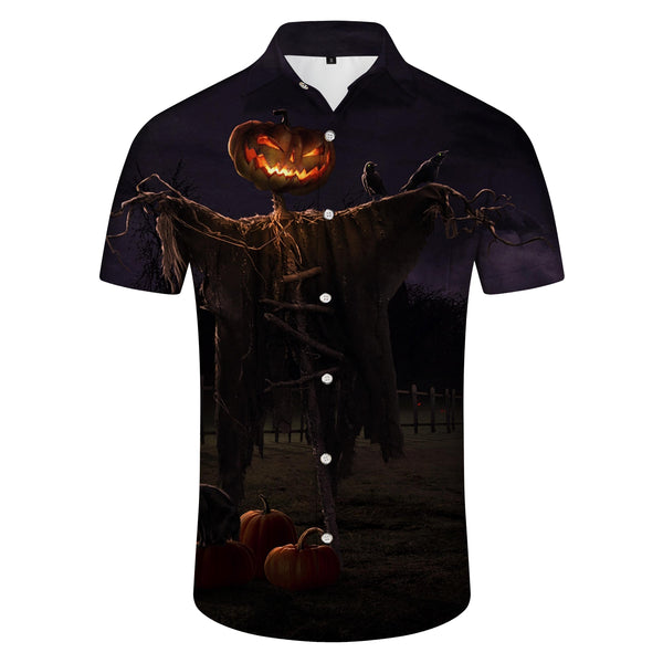 
Monster Fun Pumpkin Mens Hawaiian Shirt Halloween Casual Short Sleeve Button Men Shirt Beach Vacation Summer Shirt
                