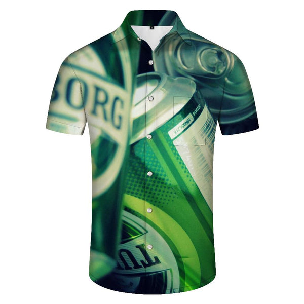 
St. Patrick's Beer Men's Casual Summer Tropical Hawaiian Short Sleeve Tops Casual Short Sleeve Shirt Outdoor Regular Style
                